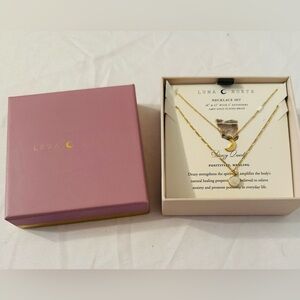 Luna Norte Necklace Set. Druzy quartz. For positivity and healing. New in box.